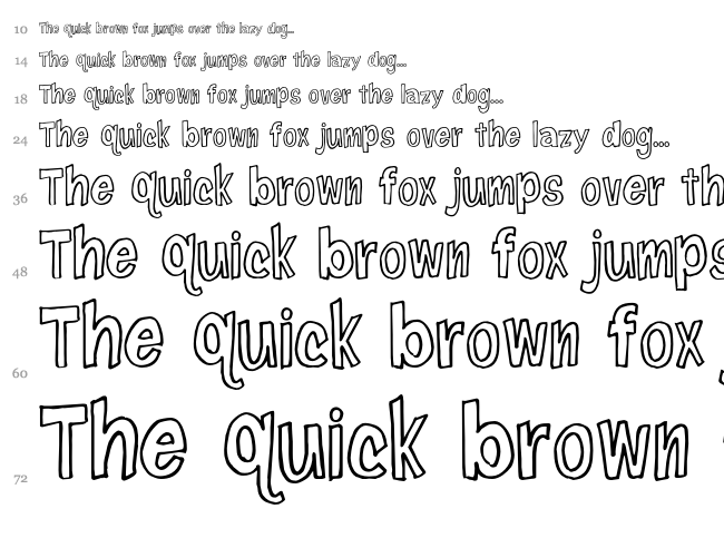 Firefly Navigator font waterfall